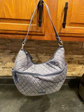 Vera Bradley Quilted Shoulder Bag in Light Denim Blue